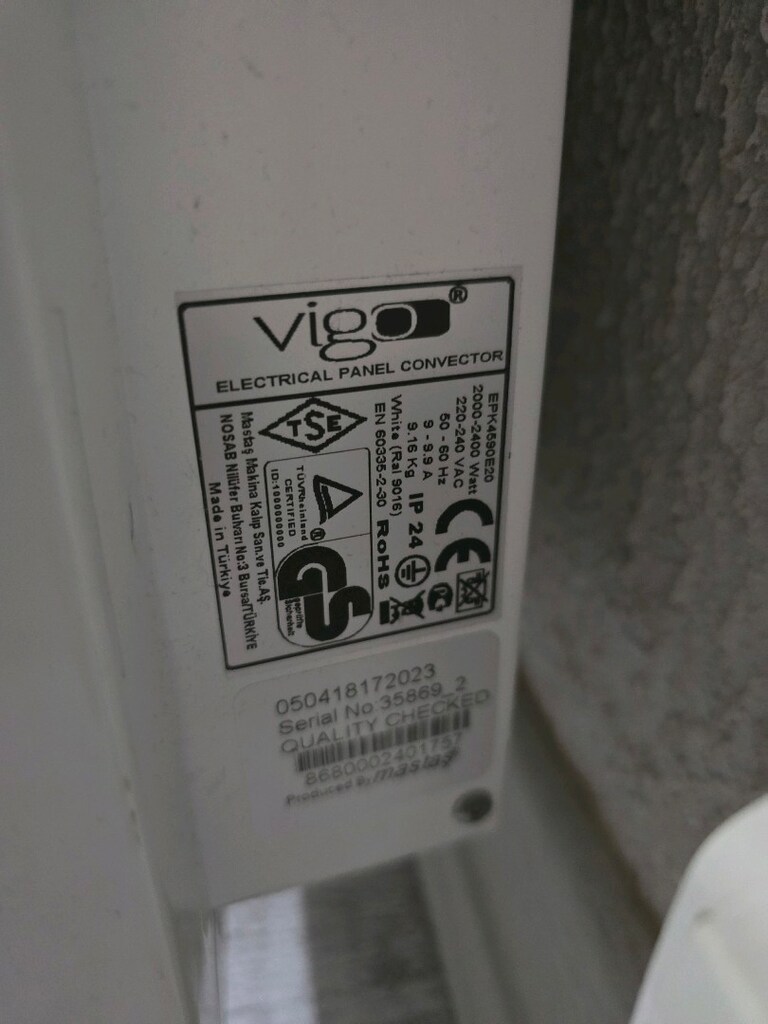 VİGO konvektörlü-Elektrikli Kalorifer (2200W) - 4