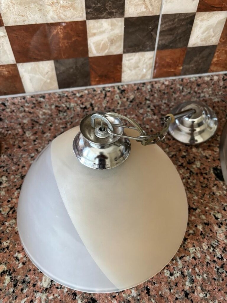 Şık ve Clean 3 Adet Sarkıt Avize Seti (Kırmızı Tasarım + 2 Cam Model) - 2