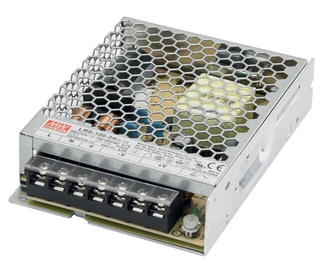 LRS-100-24, 24VDC 4.5A 108W Güç Kaynağı, Mean Well