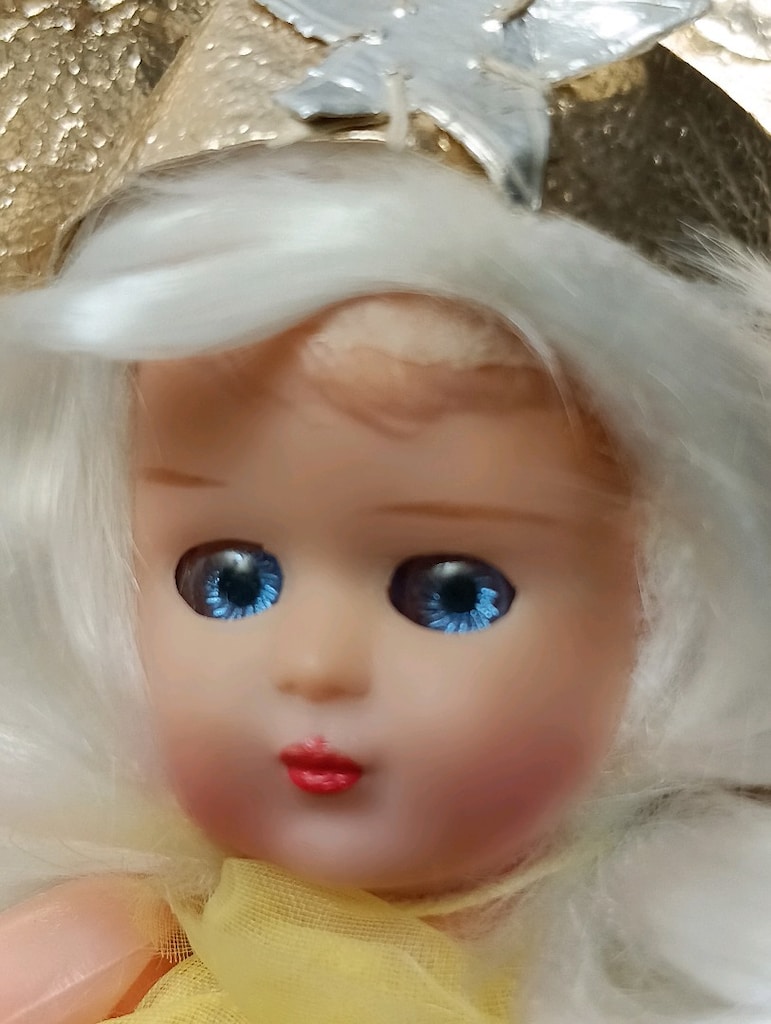 60 lı yıllardan fransız perikızı. Noel ağacı perisi.i .kutuda korunmuş - 8