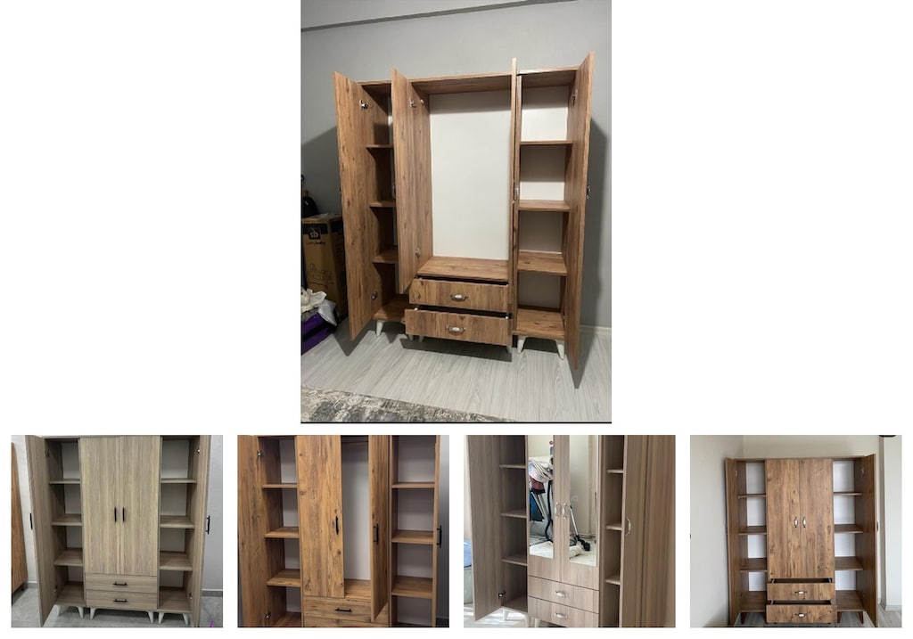 4 kapaklı elbise dolabı txgvpvkugb - 2