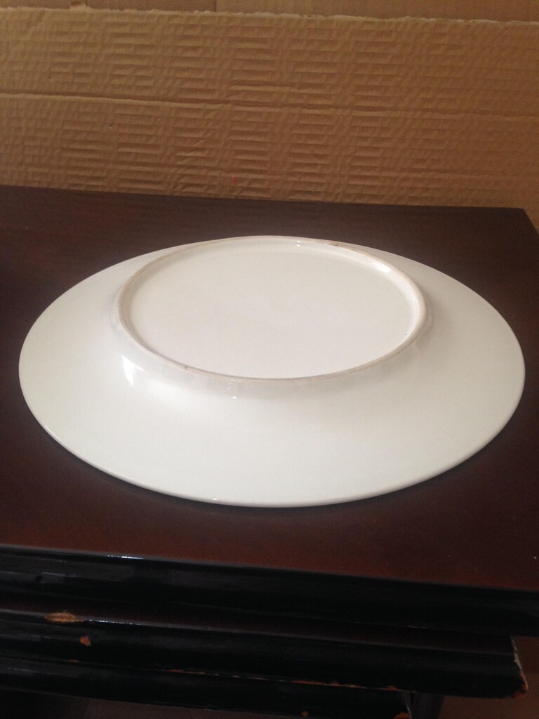 PORSELEN TABAK SETİ 6 ADET BEYAZ RENKLİ 26x26x2cm - 7
