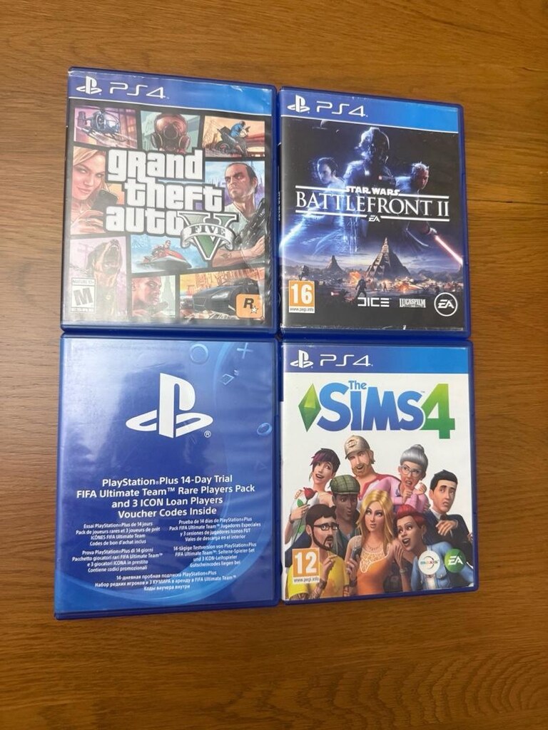 PS4 Slim 500 GB Diskli + Orijinal Kol + 4 adet oyun cd - 2