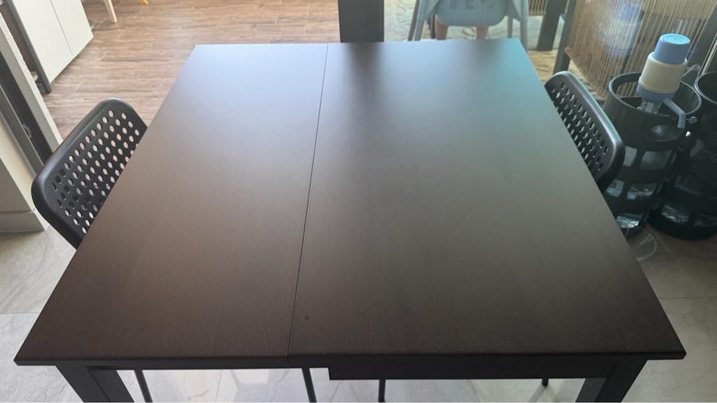 IKEA kahverengi ahşap masası - 12