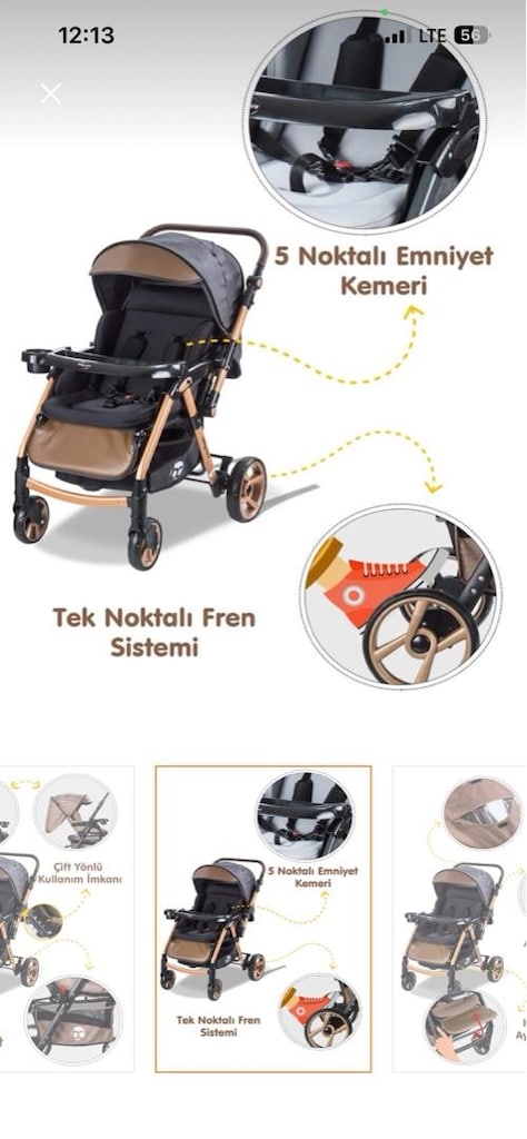 baby care 500 combo maxi bebek arabası - 4