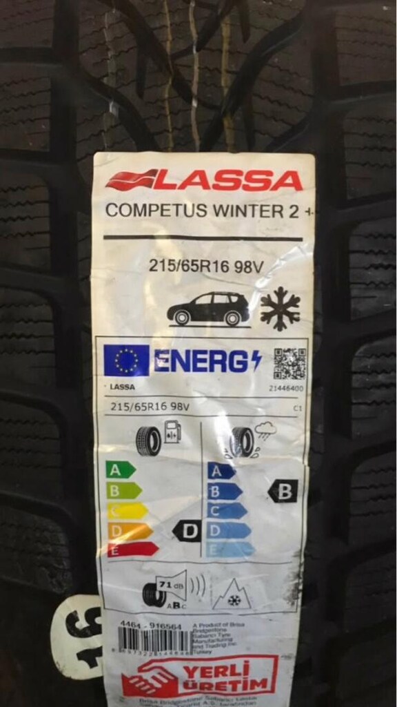 215/65r 16 98V Ebat Sıfır Suv Kış Lassa - 3