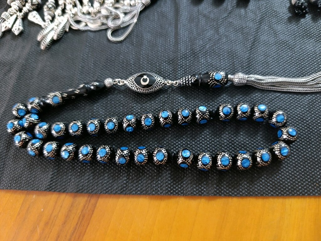 kuka üzerine gümüş çakimli ve gümüş püsküllü - 3