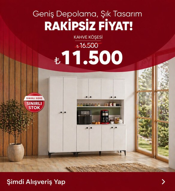Mutfak dolabı Kahve köşesi dolabı