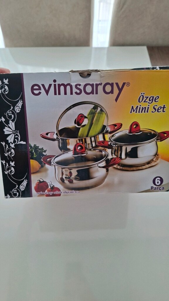 EVİMSARAY 3 lü çelik tencere seti - 2