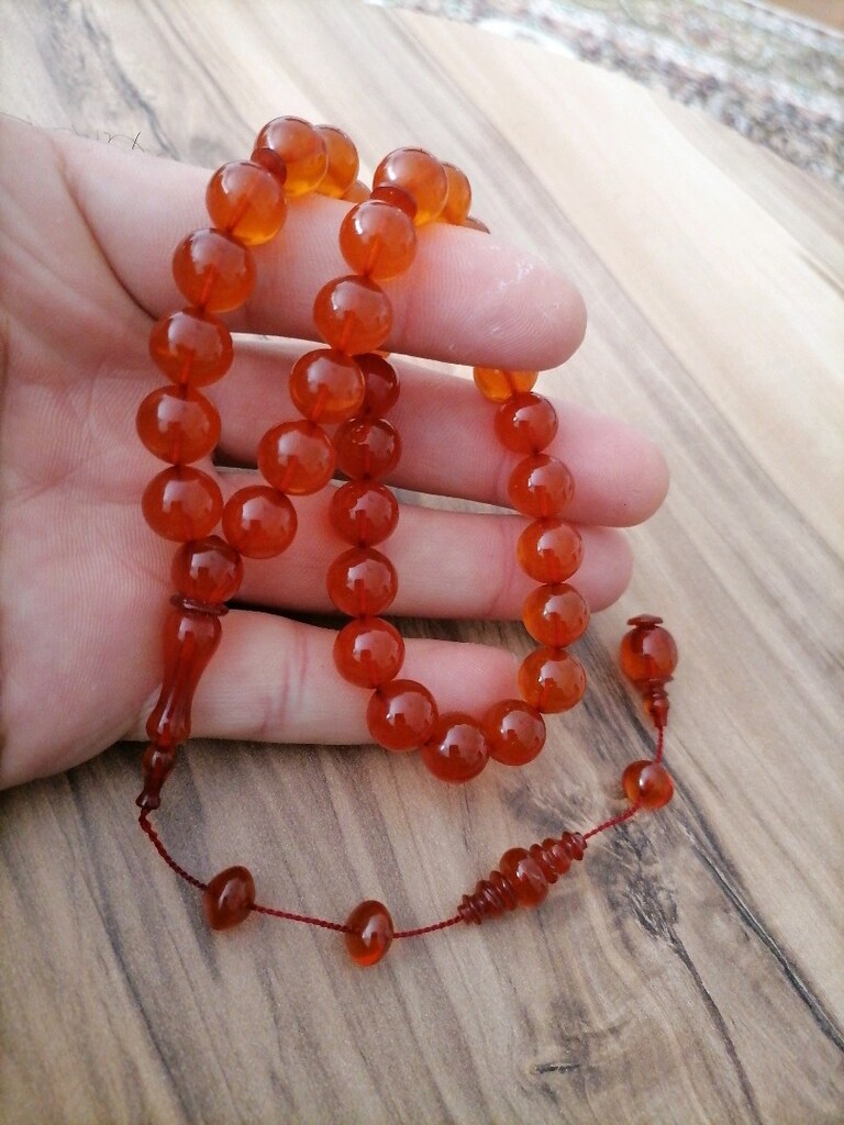 Sıkma Kehribar Tesbih - 3
