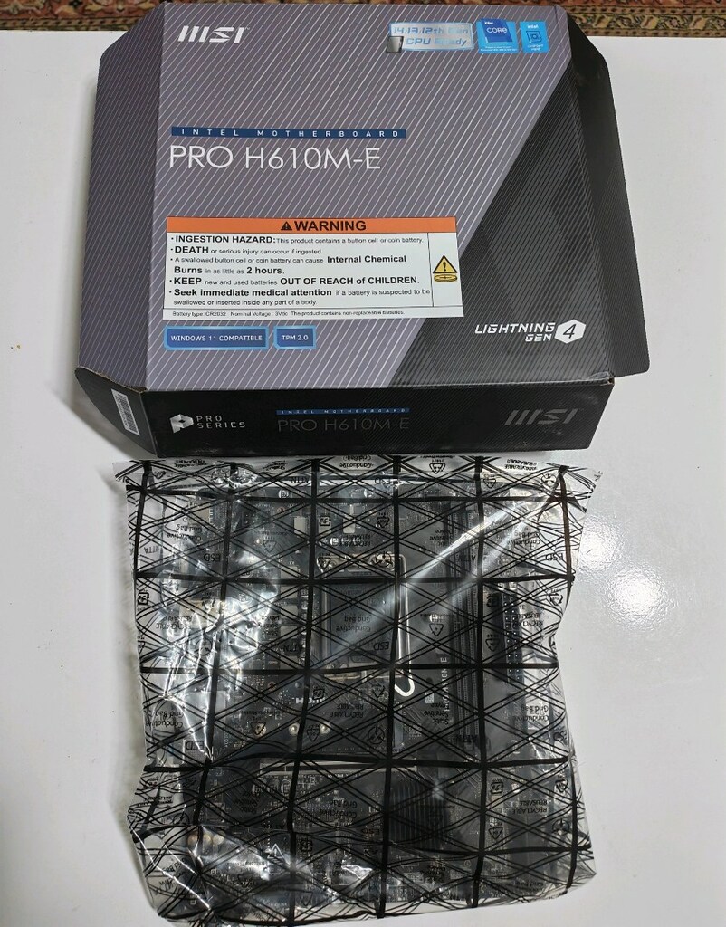 MSI PRO H 610 M-E Anakart, motherboard. Orjinal kutusunda - 3