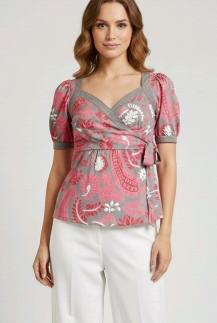 LCW KALP YAKA TARZ BLUZ ÇİÇEKLİ DESENLİ RETRO S M
