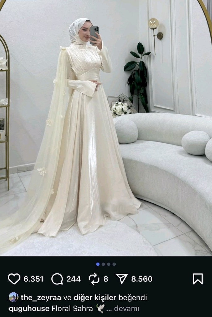 Laura tesettür nikah nişan elbisesi