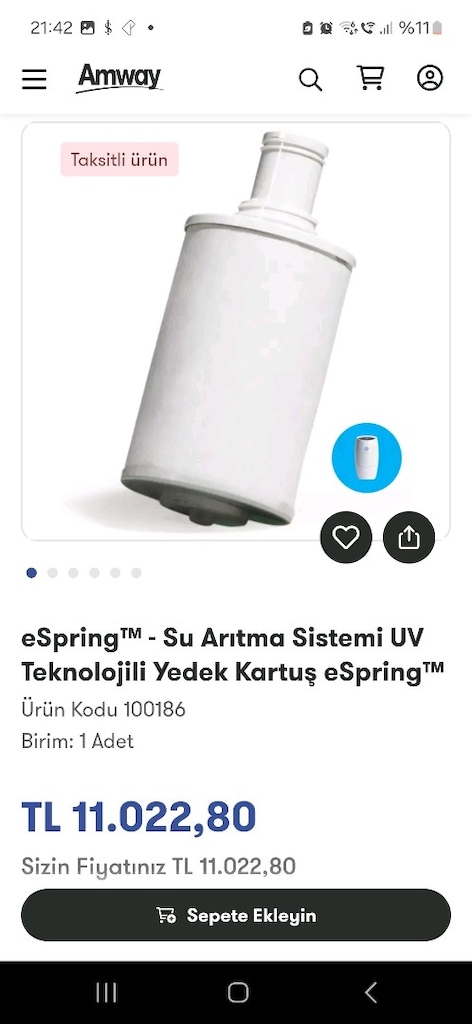 Amway su arıtıcısı filtresi - 2