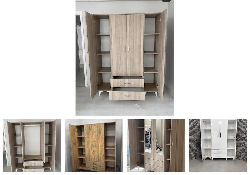 4 kapaklı elbise dolabı thbngztygm - 2