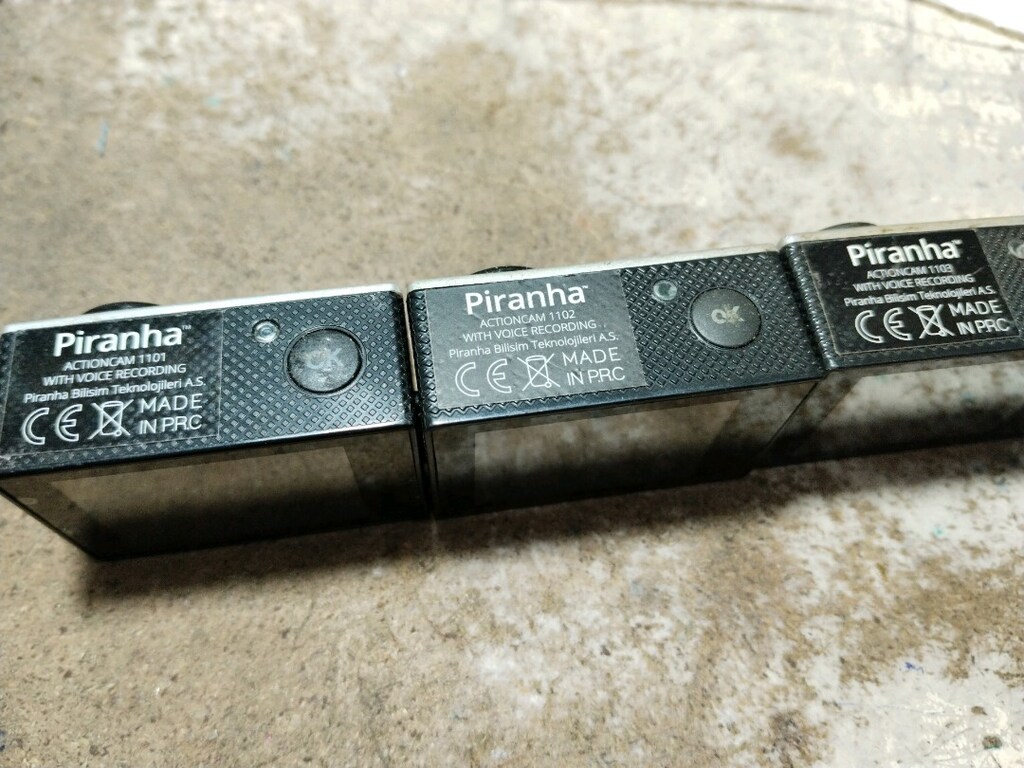 PİRANHA-1101-1102-1103 MARKA VE MODEL NUMARALI 3 ADET AKSİYON KAMERASI - 10