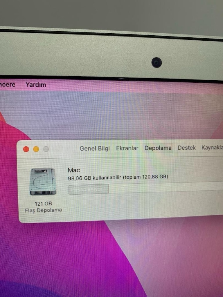 Macbook Air 2015 11 inç i5 4 ram 128 Ssd Monterey A1465 model - 9