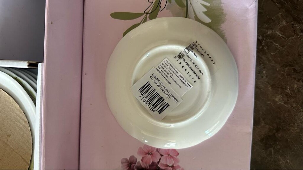 Linens 6 lı Porselen Ortanca Desenli Türk Kahvesi Takımı - 2