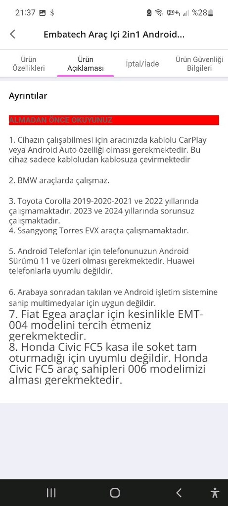 Carplay Android Kablosuz Dönüştücü - 3