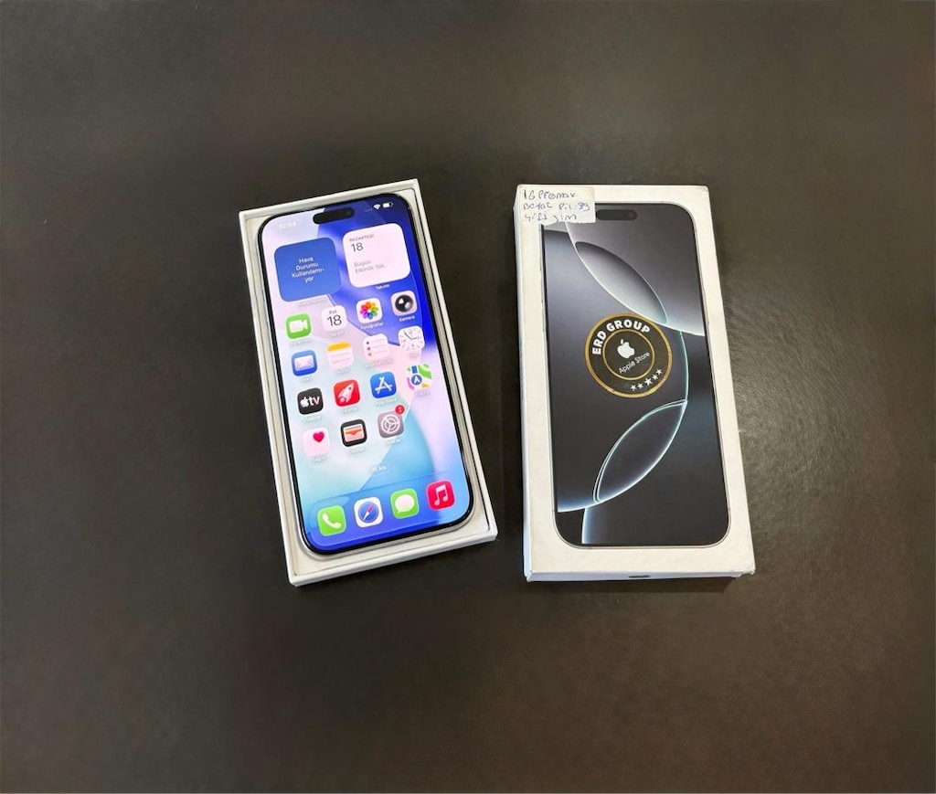 SIFIR AYARDA IPHONE 16 PRO MAX 256 GB YD ÇİFT SİM HATASIZ PİL 91 - 2