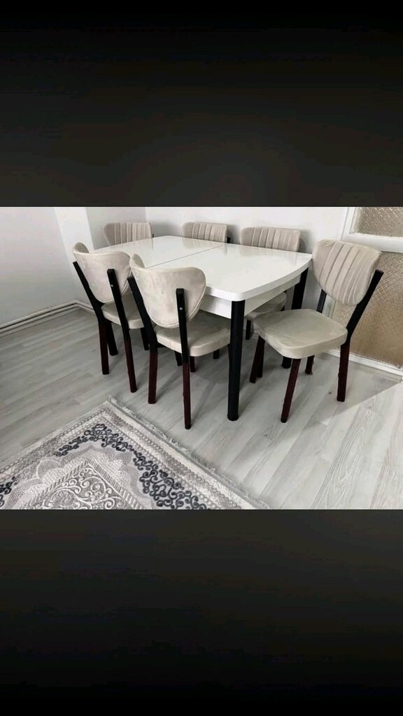 Yemek masası takımı 6 kişilik sıfır renk seçenekleri mevcut - 3