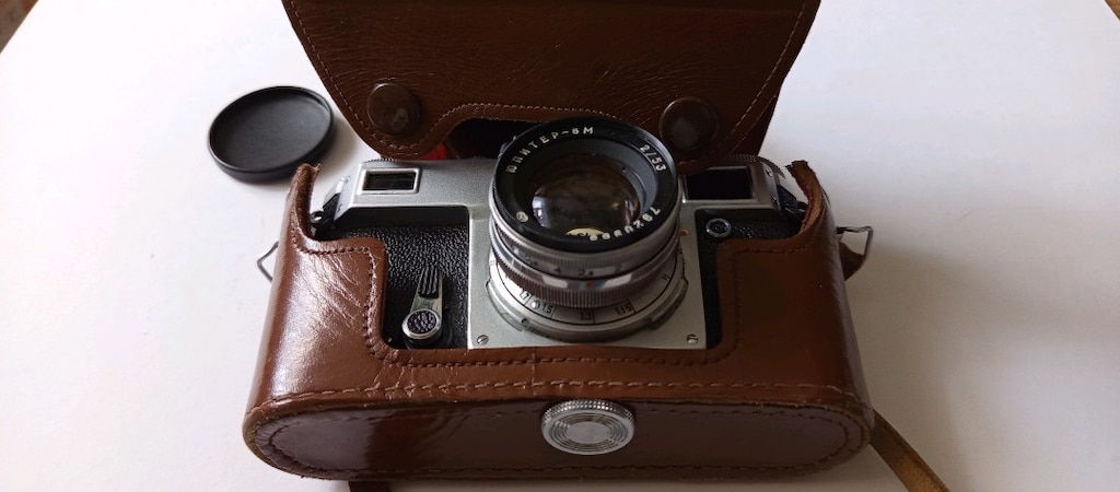 Sovyet 1979 yılı Kiev-4M fotoğraf makinesi - 7