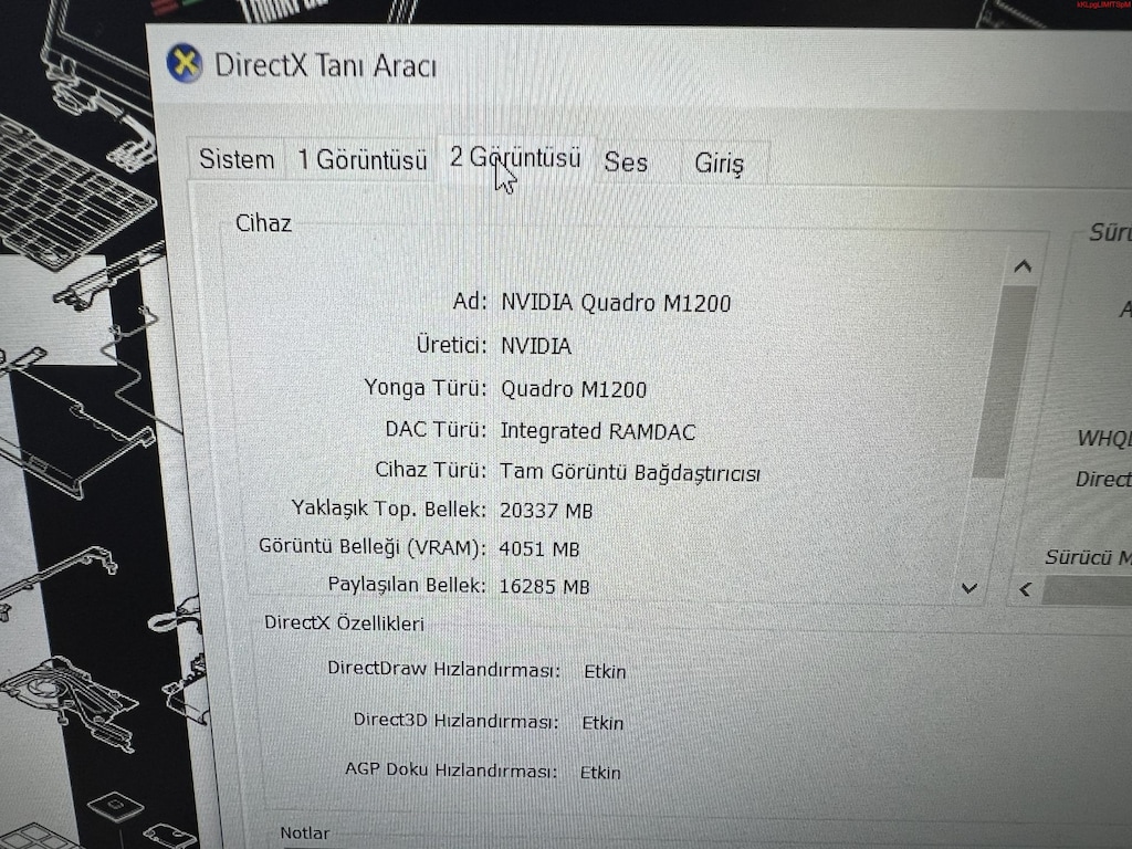 THİNKPAD P51 İ7 7. NESİL 32 GB RAM 256 M2SSD NVİDİA M1200M - 9