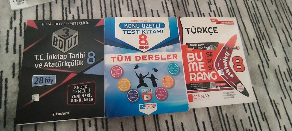 8. sınıf test kitapları 3 adet - 2