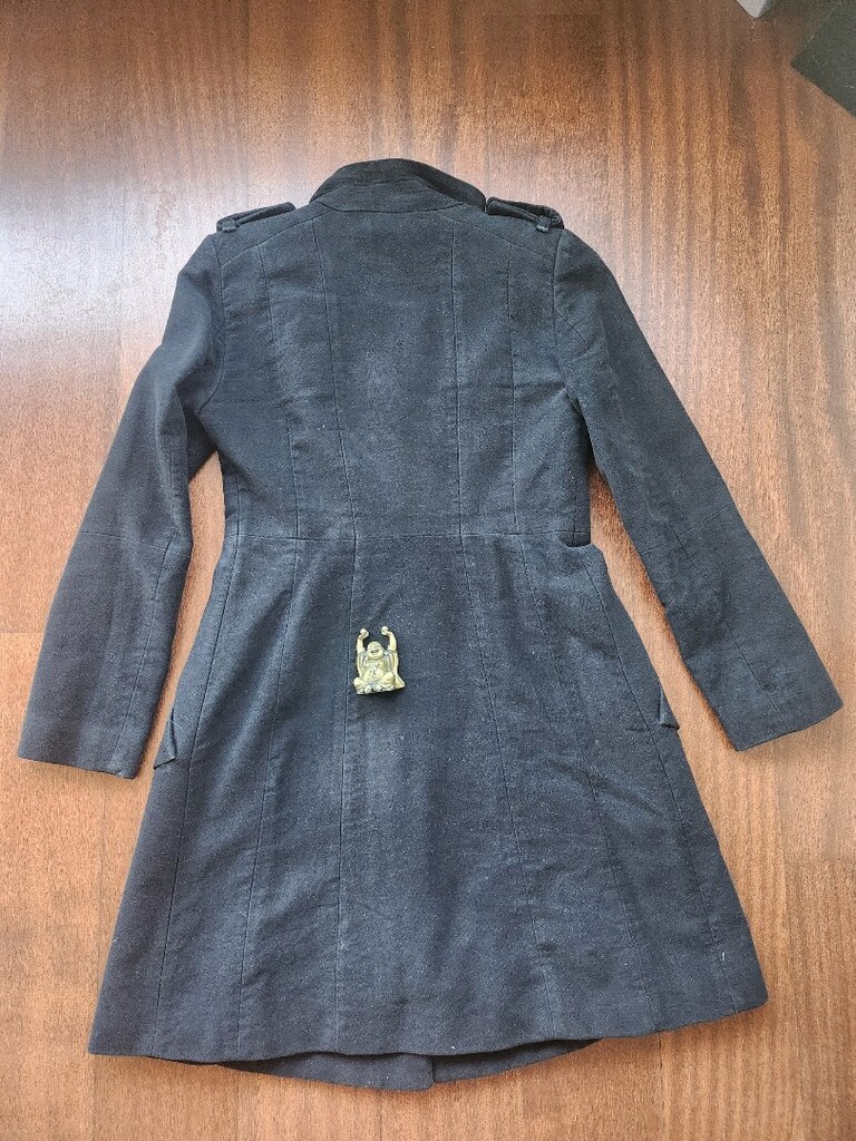 MANGO SUIT PETIT SİYAH PAMUK KABAN - 13