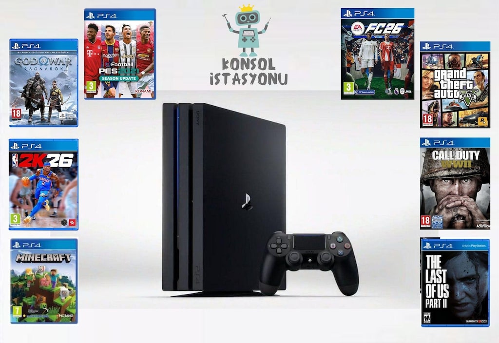 PLAYSTATION 4 PRO 20 OYUN YÜKLÜ TEK KOL + PS 4-5 ERGONOMİK ÇANTA - 2