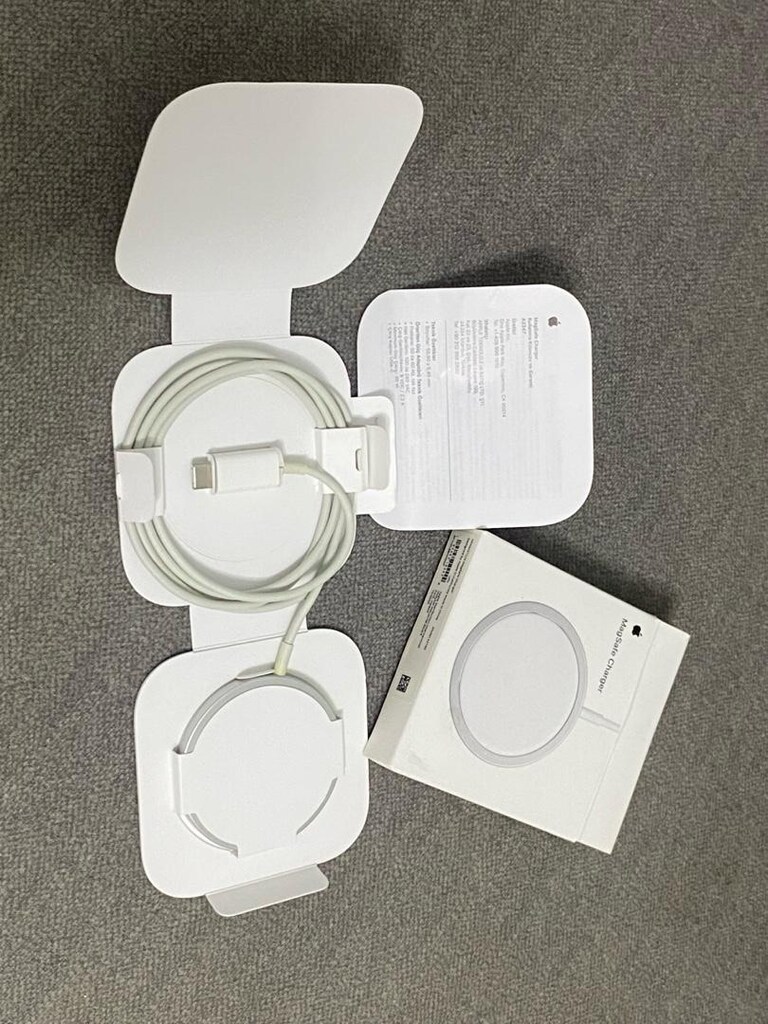 Apple MagSafe kablosuz şarj seti, beyaz yuvarlak şarj başlığı, USB-C - 2