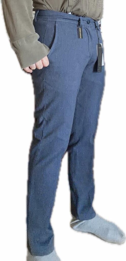 İndigo Mavi Crop Fit Erkek Pantolon - 5