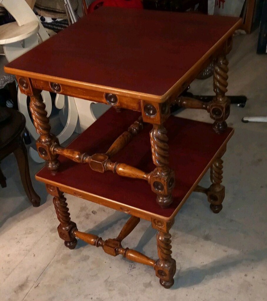 ANTİKA CEVİZ OTTOMAN AHŞAP SEHPA - 2