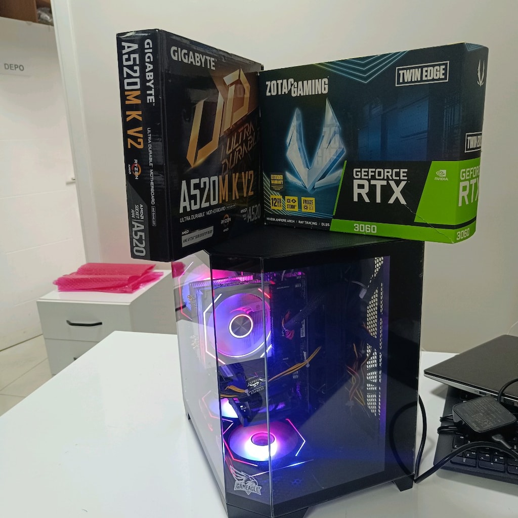 AMD RYZEN 7 16 GB RTX 3060 AKVARYUM GMNG BİLGİSAYAR - 3