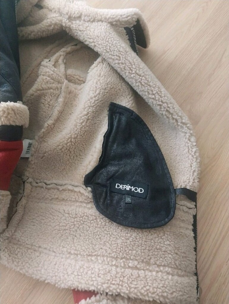 Derimod İçi Peluş Kürklü Biker Mont-XXL Beden Tertemiz/2kez kullanıldı - 4