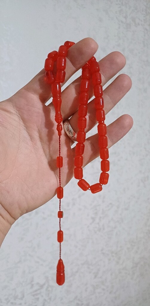 Sıkma Kehribar Tesbih - 5