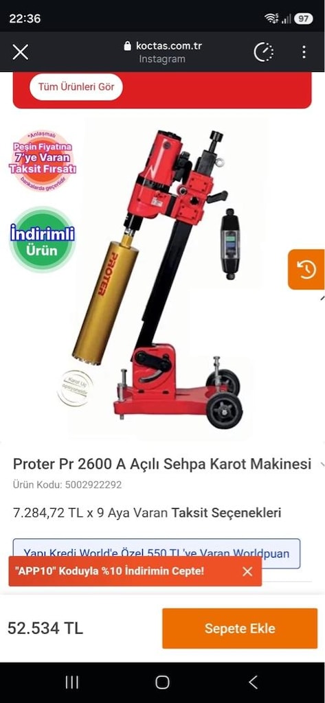 Temiz CAT 9310 Çift Devir Karot Makinesi (Set Halinde) + Ekipmanlar - 10