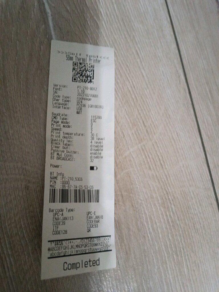 BLUETOOTH FİŞ ADİSYON YAZICI TERMAL MİNİ ŞARJLI - 2