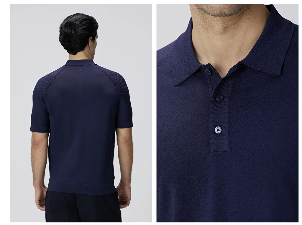NETWORK N-Tech Lacivert Polo Yaka Kazak - 3