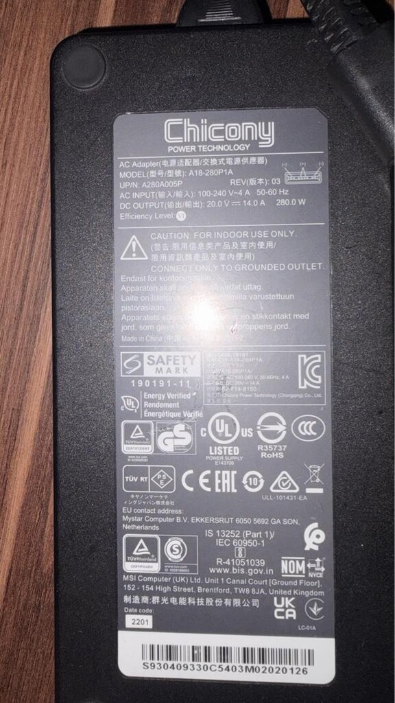MSİ ORİJİNAL 280W ŞARJ ALETİ - 3