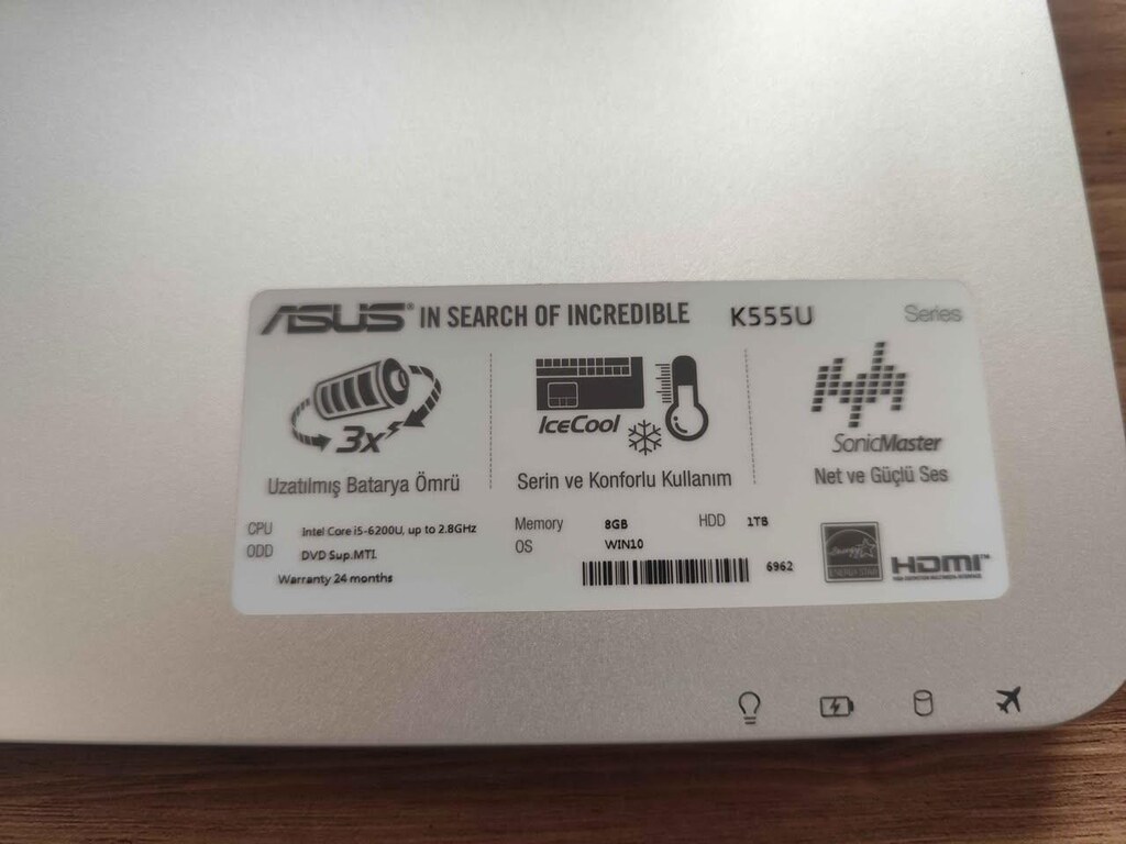 ASUS K555UB CORE İ5 6200U 2.3GHZ NOTEBOOK - 12