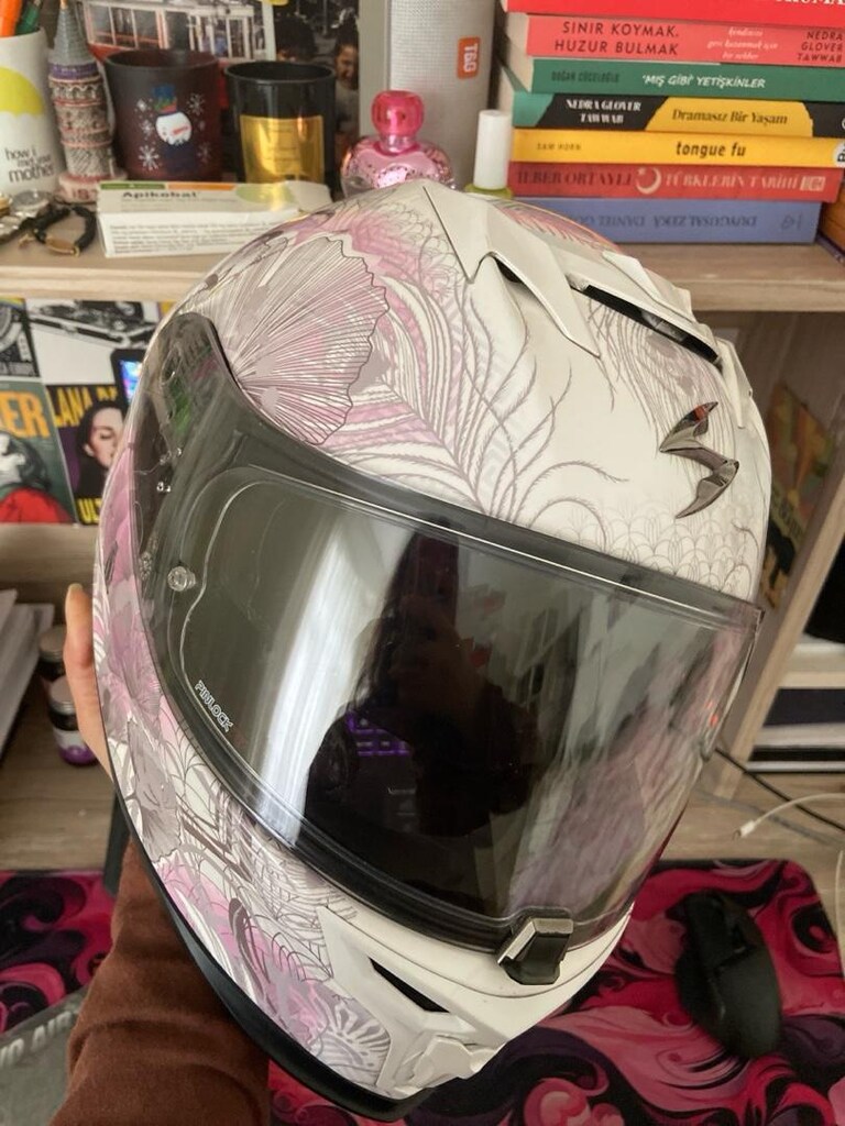 SCORPION EXO-520 EVO AIR PEMBE BEYAZ BAYAN KASK - 3