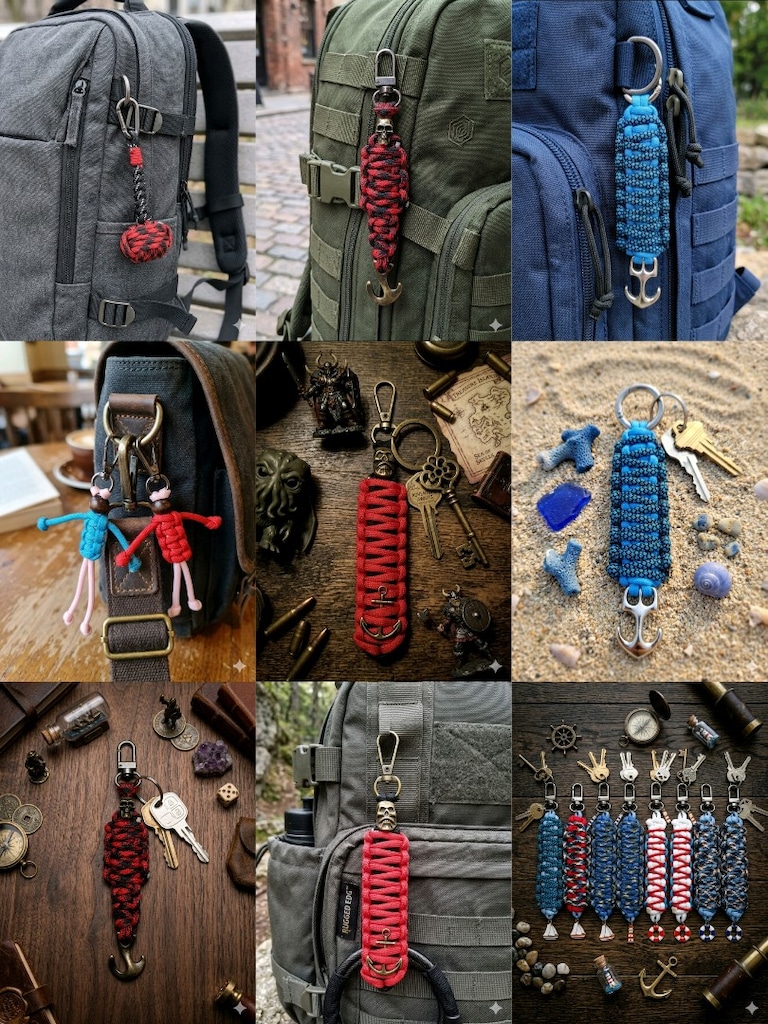 Kişiye özel el yapımı paracord bileklik ve aksesuar - 8