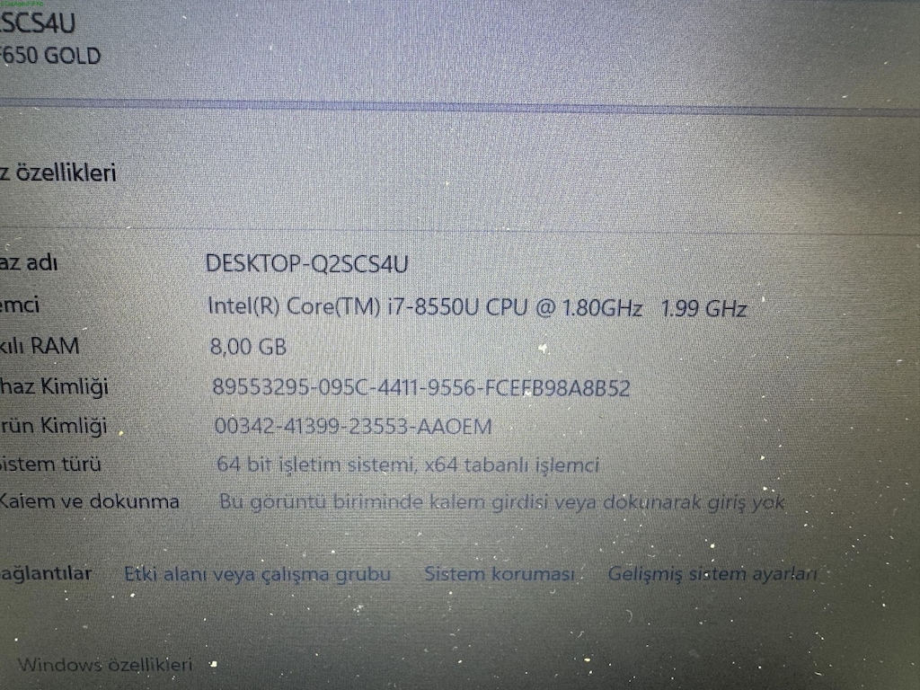 CASPER İ7 8. NESİL 8 GB RAM 240 SSD MX130 - 3