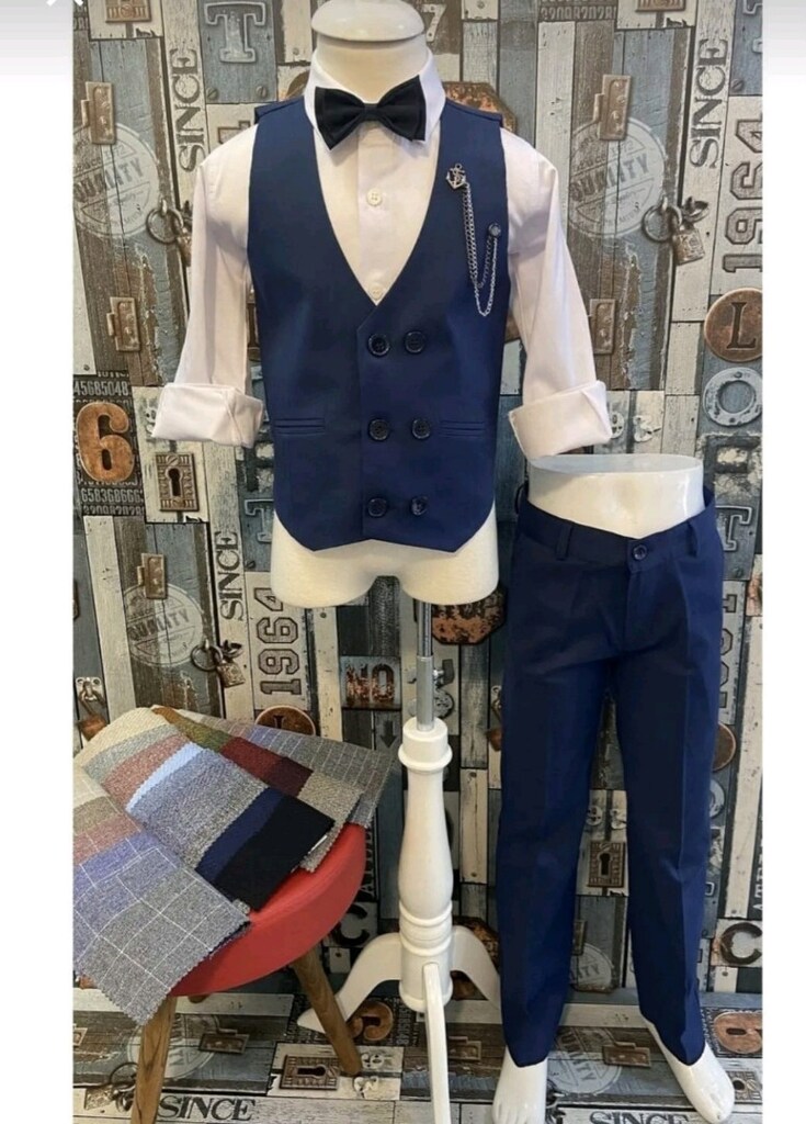 Düğünlük erkek çocuk yelekli takım - 2