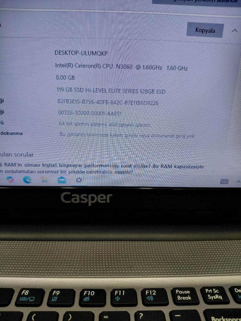 CASPER C300 15.6 İNÇ SSDLİ LAPTOP! - 8
