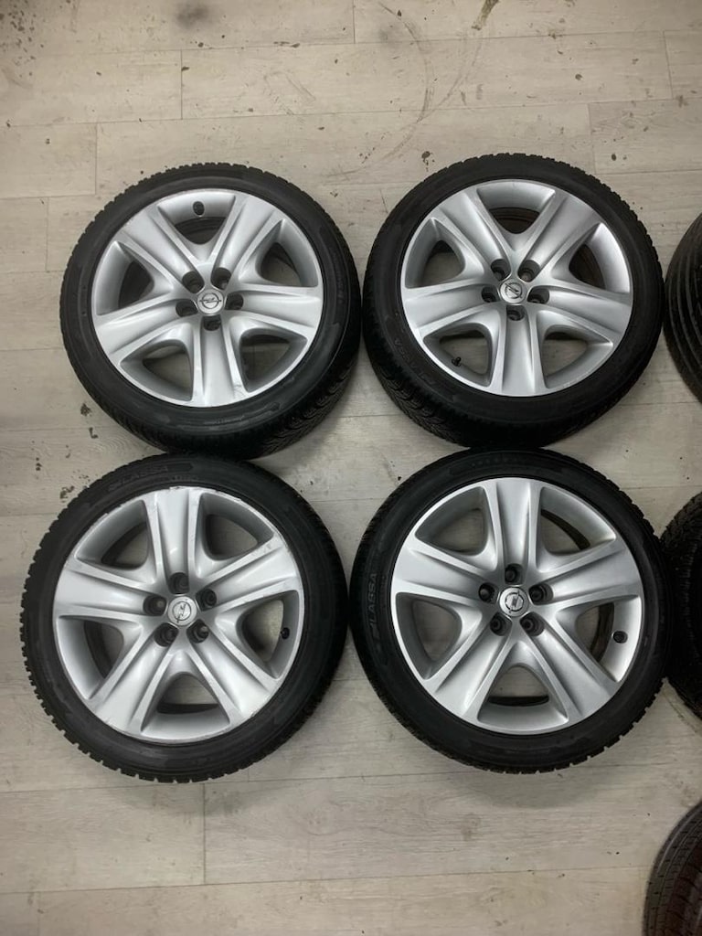17 inç 5x105 Opel orjinal teneke jant lastik takımı - 8