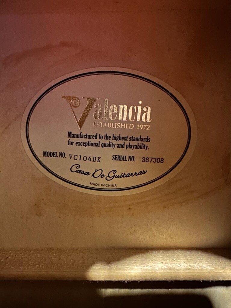 Sıfır Valencia Siyah Klasik Gitar - 5