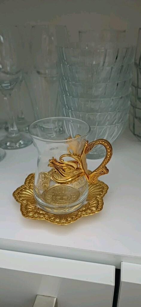 altın yaldızlı çay takımı - 3