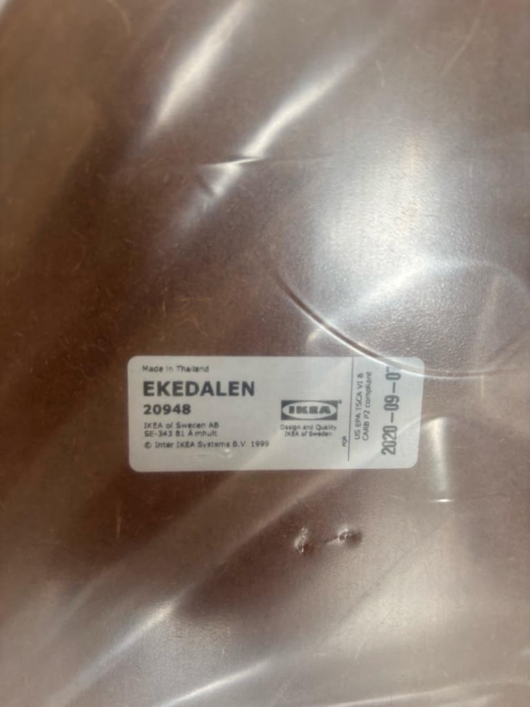 IKEA EKEDALEN Ahşap Sandalye - Beyaz / Açık Gri Minderli - 3